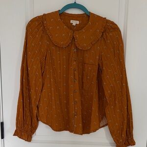 Pilcro Women's Blouse with Patterned Detail